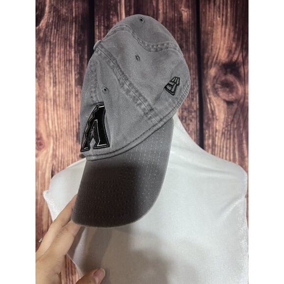 Arizona Diamondbacks Hat Cap Stretch Gray Black Adjustable MLB Baseball New Era - Picture 2 of 7
